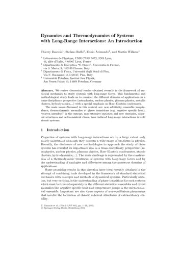 Dynamics and thermodynamics of systems with long-range interactions