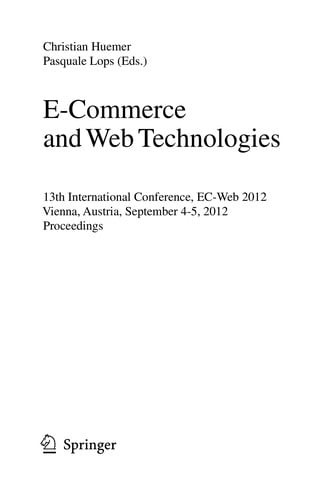 E-Commerce and Web Technologies