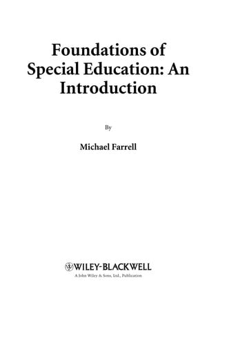 Foundations of Special Education