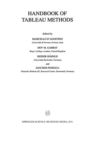 Handbook of Tableau Methods
