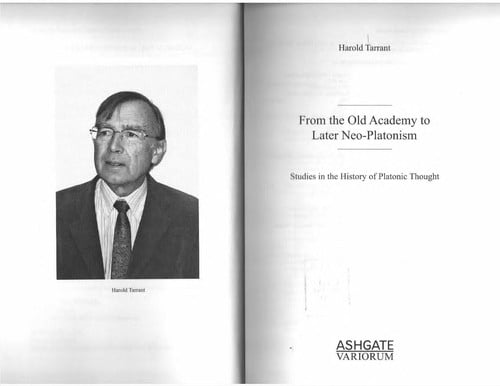 From the Old Academy to later neo-Platonism