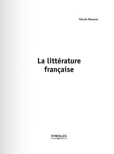La littérature française