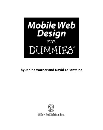 Mobile web design for dummies