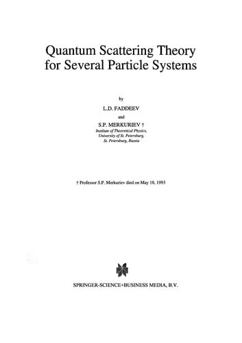Quantum Scattering Theory for Several Particle Systems
