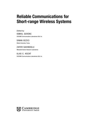 Reliable communications for short-range wireless systems