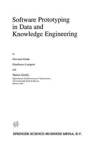 Software Prototyping in Data and Knowledge Engineering