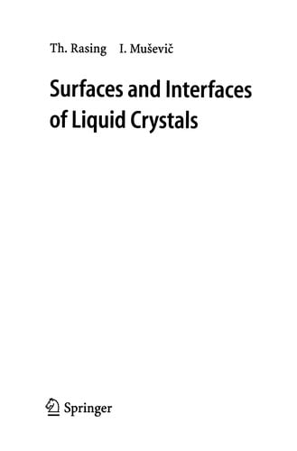 Surfaces and Interfaces of Liquid Crystals
