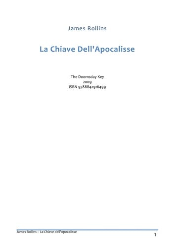 La chiave dell'apocalisse