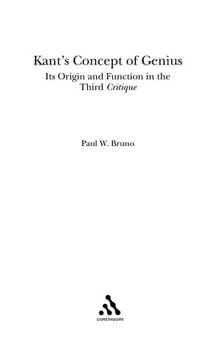 Kant's concept of genius
