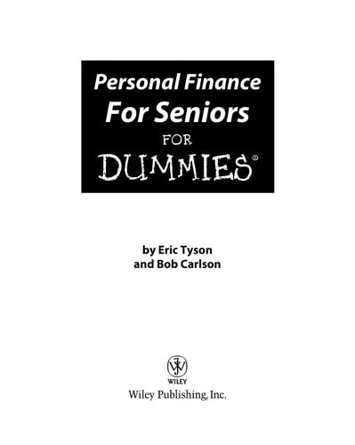 Personal Finance For Seniors For Dummies